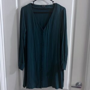 Madewell Teal Long Sleeve Dress